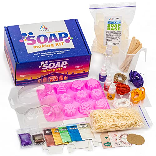 ALEXES Soap Making Kit - Make Your Own Soap Kit - DIY Soap Making Supplies Kit for Adults - 1.1 lb Glycerin Soap Base - Soap Making Kit for Beginners - Handmade Soap - Image 2