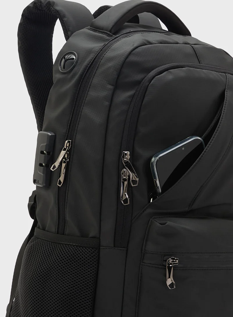 Robert Wood Premium Backpack With Anti Theft Lock