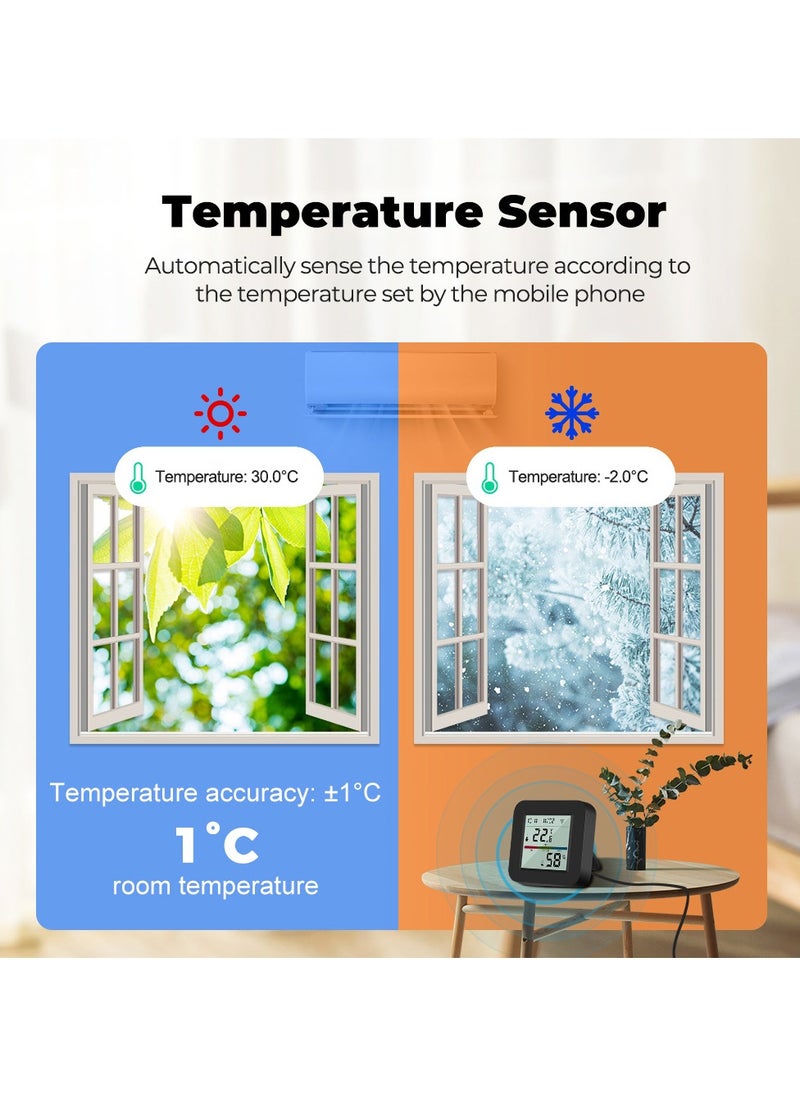 UanTii UanTii 4 in 1 Tuya Smart Universal IR Remote With Temperature Humidity Sensor with Display Wifi Infrared Remote for Air Conditioner, TV.etc Works with Alexa Google Assistant  - Image 4