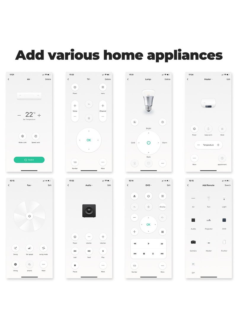 UanTii - UanTii 4 in 1 Tuya Smart Universal IR Remote With Temperature Humidity Sensor with Display Wifi Infrared Remote for Air Conditioner, TV.etc Works with Alexa Google Assistant - Image 1