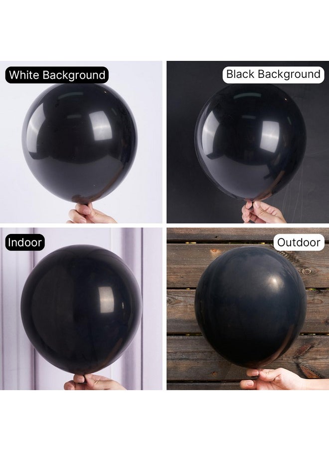 PartyWoo PartyWoo Black Balloons, 100 pcs Matte Black Balloons Different Sizes Pack of 36 Inch 18 Inch 12 Inch 10 Inch 5 Inch Black Balloons for Balloon Garland or Balloon Arch as Party Decorations, Black-Y18  - Image 3