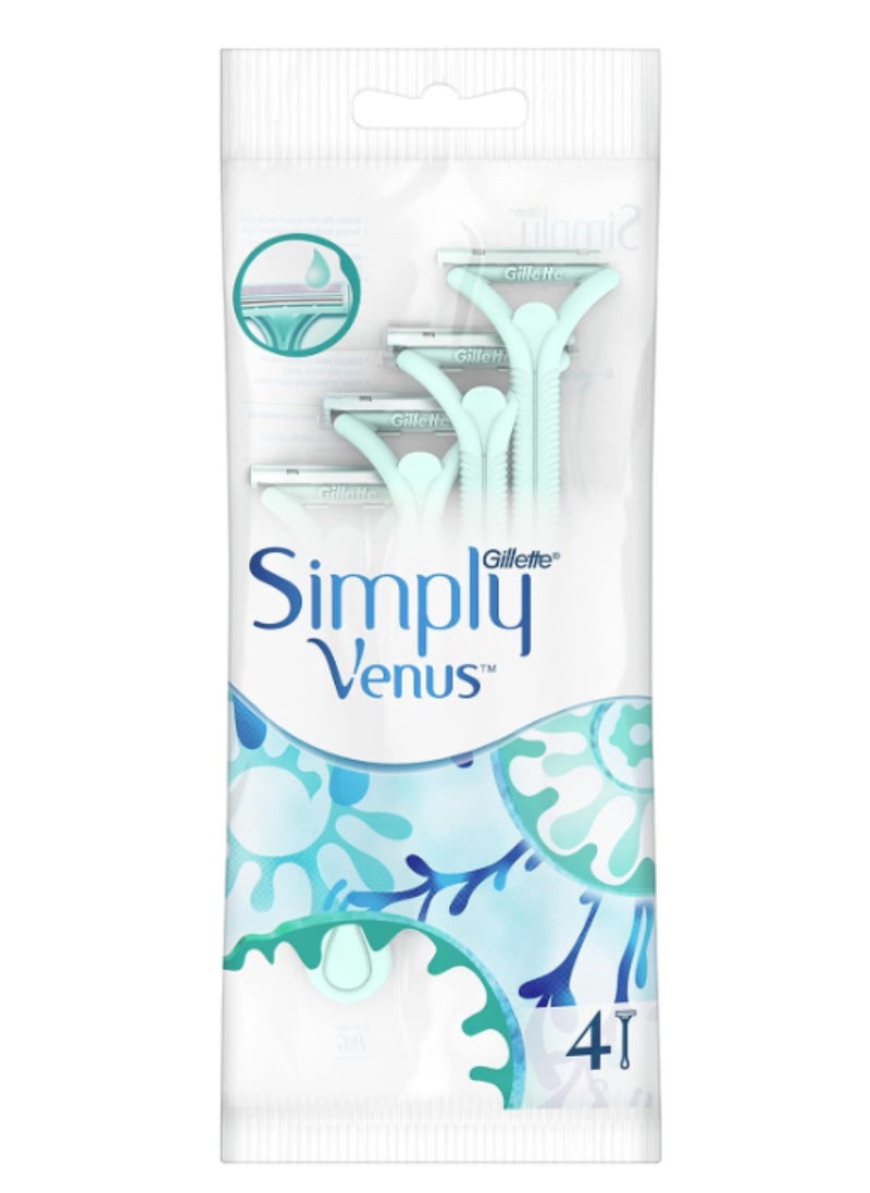 Venus - Gillette Venus Simply 2 Disposable Blades bags of 4 - Image 1