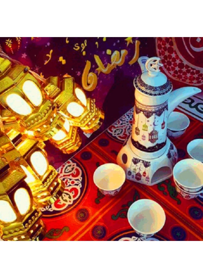 أضواء (رامادان) الوترية ليد، وزينة (أيد مبروك) للمنزل في الهواء الطلق - Image 3