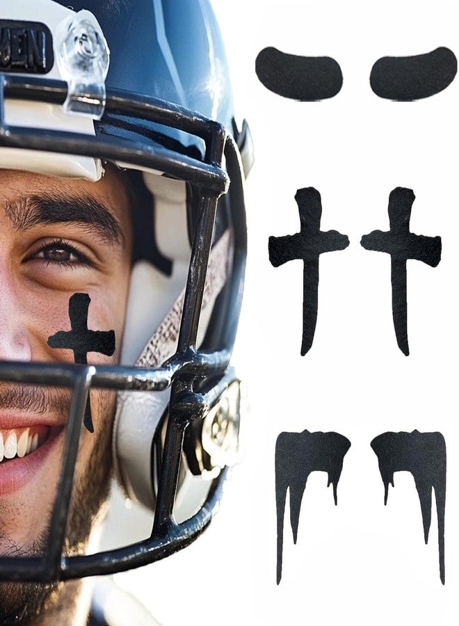 LILITURF 60 Pairs Eye Black Stickers for Kids, Sports Face Eyeblack Sticker for Baseball Football Softball Themed Party Birthday Party Supplies (MIXED) - Image 1