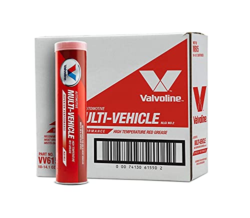 Valvoline Multi-Vehicle High Temperature Red Grease 14.1 OZ Cartridge, Case of 10 - Image 1