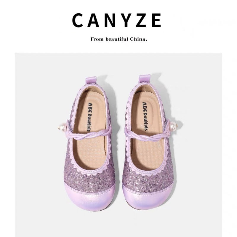 Canyze Girls Princess Shoes Spring Baby Girl Soft Sole Shoes Children'S Western Style Leather Shoes - Image 1