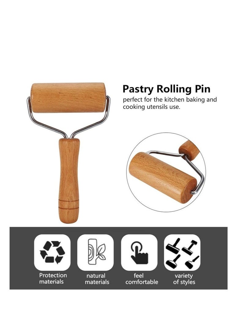 ليفقورا شوبك مصغر من الخشب الطبيعي، رول دوغ للكوكيز، البيتزا، المعكرونة، الزلابية – تصميم مريح، متين وسهل التنظيف - Image 5