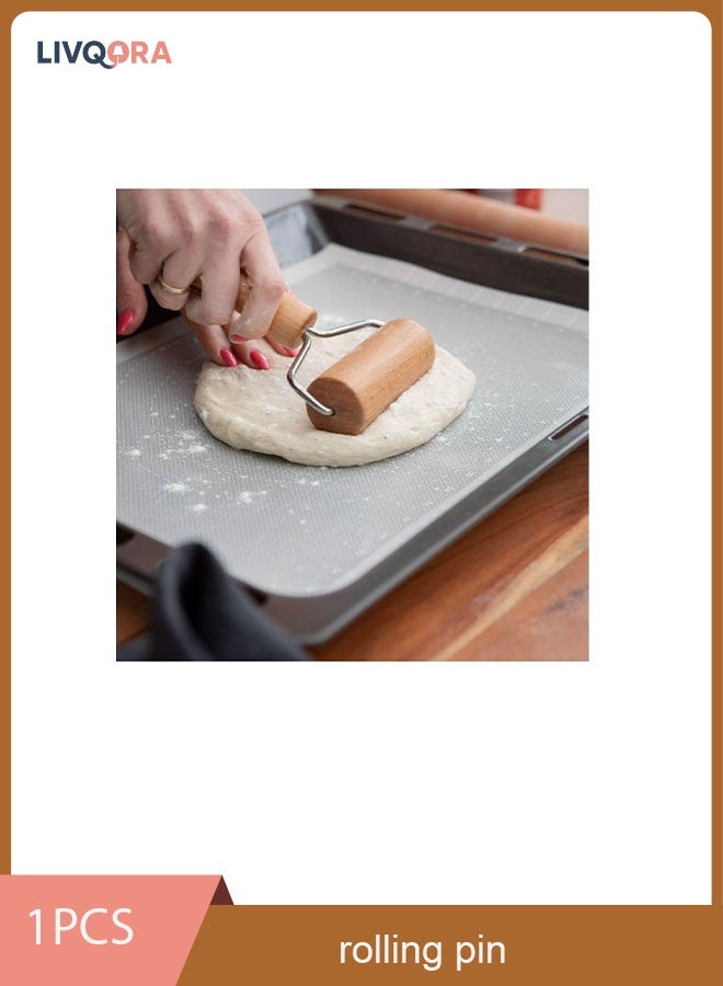 ليفقورا شوبك مصغر من الخشب الطبيعي، رول دوغ للكوكيز، البيتزا، المعكرونة، الزلابية – تصميم مريح، متين وسهل التنظيف - Image 2