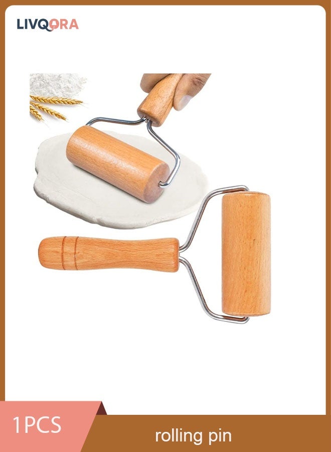 ليفقورا شوبك مصغر من الخشب الطبيعي، رول دوغ للكوكيز، البيتزا، المعكرونة، الزلابية – تصميم مريح، متين وسهل التنظيف - Image 1