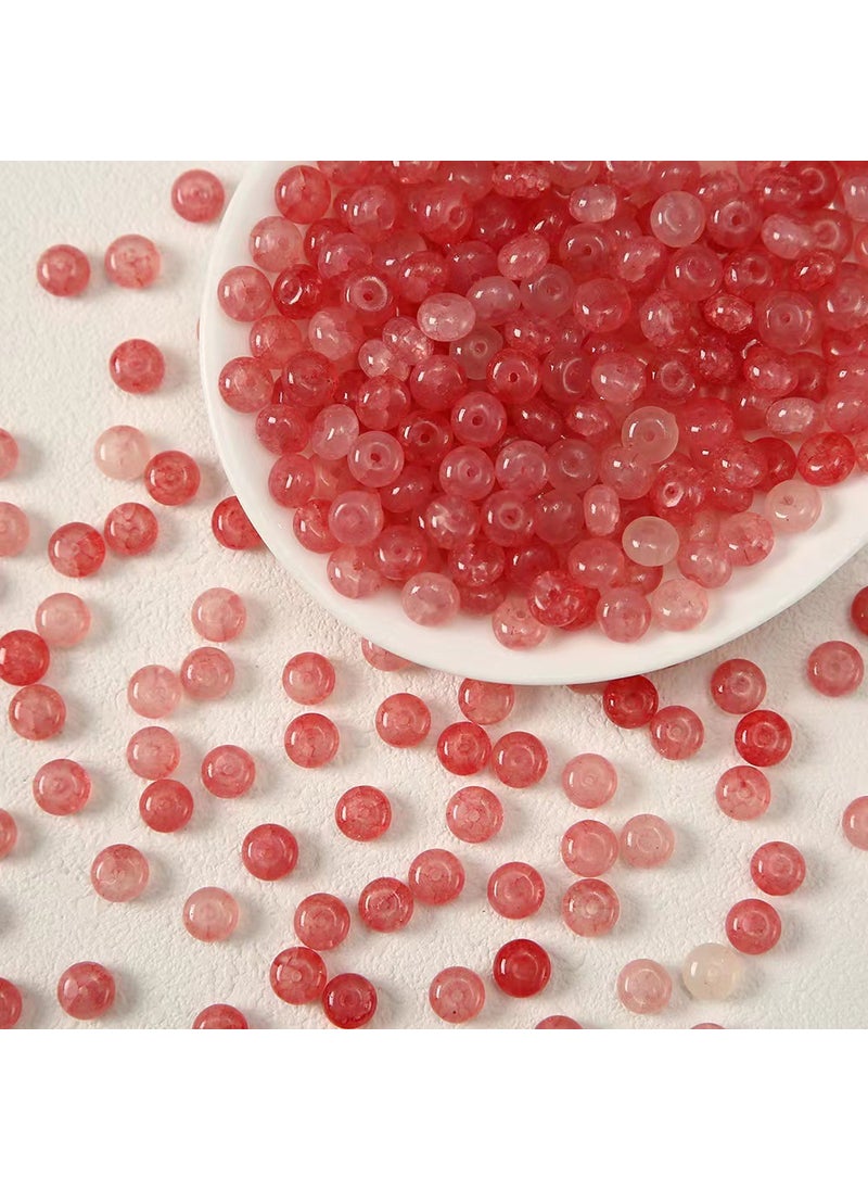 Generic - 5x8mm Wheel Flat Glass Beads Gradient DIY Jewelry Watermelon red - Image 1