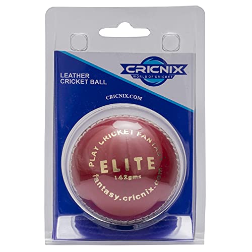 Cricnix Cricket Ball Elite Red Leather 5oz (1-Pack) for Women or Juniors Match - Image 4