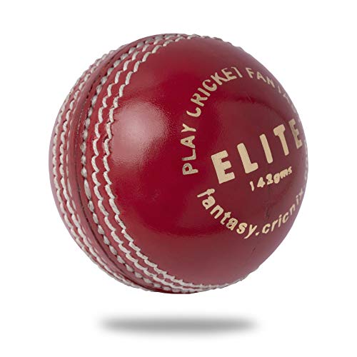 Cricnix Cricket Ball Elite Red Leather 5oz (1-Pack) for Women or Juniors Match - Image 1