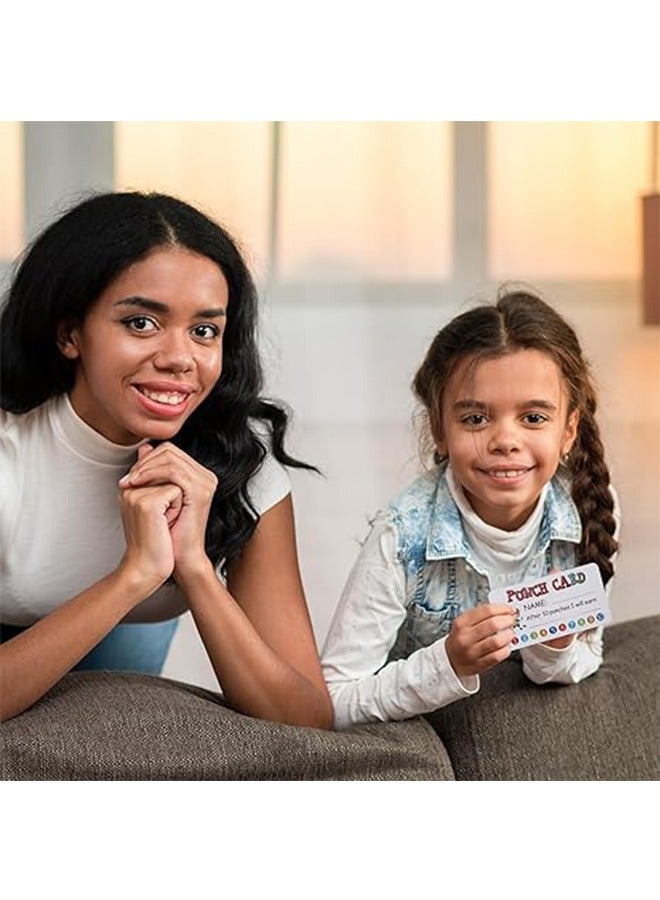 100Pcs Reward Incentive Card for Teacher, 3.5” X 2” Punch Card Card Student Awards Loyalty Cards Behavior Incentive Awards for Kids for Business, Classroom, Kids Behavior, Students, Teachers(Boy) - Image 5