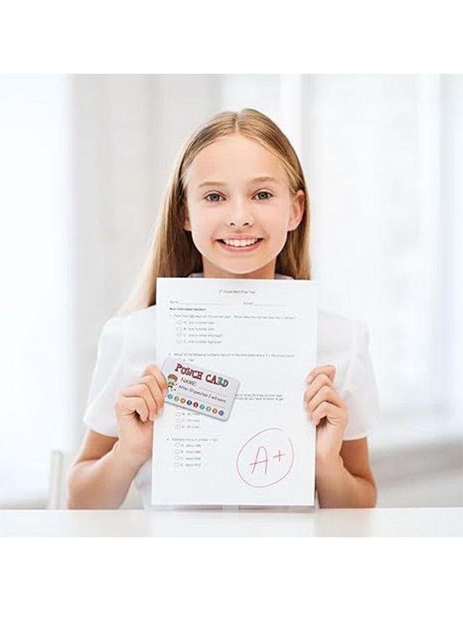100Pcs Reward Incentive Card for Teacher, 3.5” X 2” Punch Card Card Student Awards Loyalty Cards Behavior Incentive Awards for Kids for Business, Classroom, Kids Behavior, Students, Teachers(Boy) - Image 4