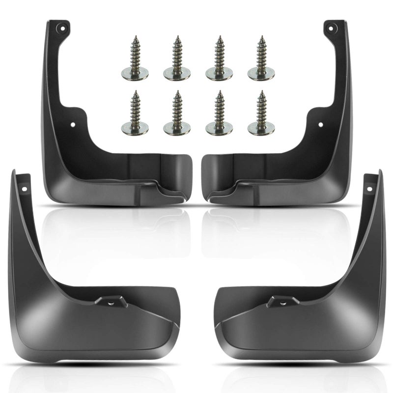 YHTAUTO Set of 4 Mud Flaps Splash Guards Accessories Replacement for Toyota Camry 2007 2008 2009 2010 2011 Sedan Excluding SE Model Front and Rear LH RH Black
