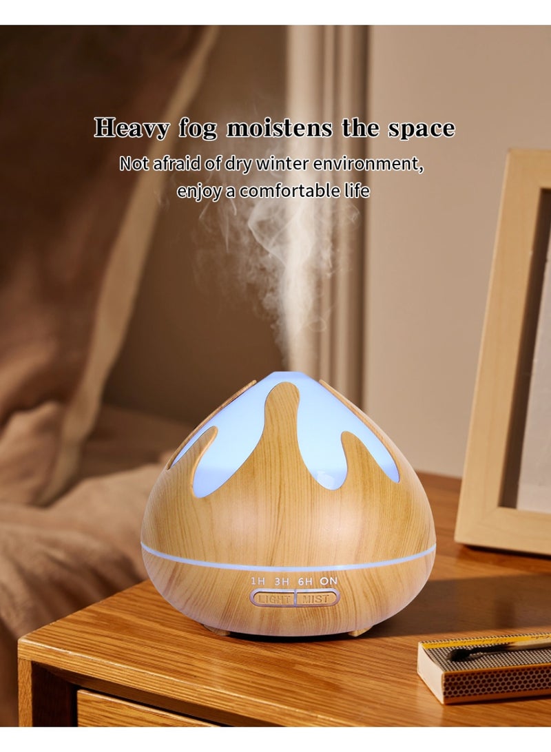 general LED ultrasonic aromatherapy humidifier, cool mist humidifier, essential oil diffuser, suitable for home, bedroom and office, 500ml seven-color humidifier, a perfect gift for mothers and ladies. - Image 2