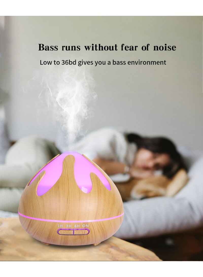 general LED ultrasonic aromatherapy humidifier, cool mist humidifier, essential oil diffuser, suitable for home, bedroom and office, 500ml seven-color humidifier, a perfect gift for mothers and ladies. - Image 4