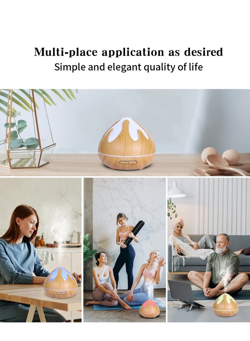 general LED ultrasonic aromatherapy humidifier, cool mist humidifier, essential oil diffuser, suitable for home, bedroom and office, 500ml seven-color humidifier, a perfect gift for mothers and ladies. - Image 5