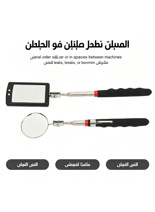 مصباح عمل ليد مغناطيسي قابل للدوران ومقاوم للصدمات، مصباح فحص محمول للطوارئ، هدية عملية للعيد ورمضان للميكانيكيين وعشاق السيارات - Image 1