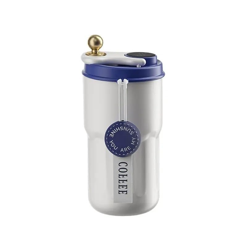 Wosta Smart Insulated Coffee Travel Mug with Touch Screen Digital Temperature Display Travel Flasks, 420 Ml, 304 Stainless Steel Reusable - Leak Proof, Thermal Mug (Blue) - Image 1