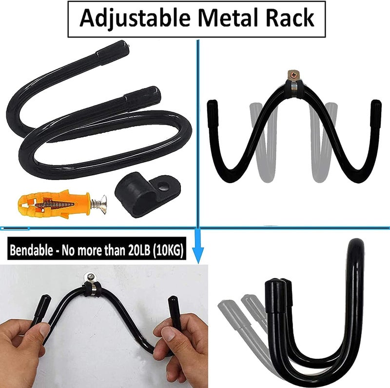 AUXPhome Wall-Mounted Black Hose Bracket Hose Hanger, Car Hose Holder, Carrier, Support for Garden Hose Hanger, Hose Holder Easily Holds 150 5/8’’ Hose - Perfect for Chain-Link Fence and Wall Mounted - Image 2