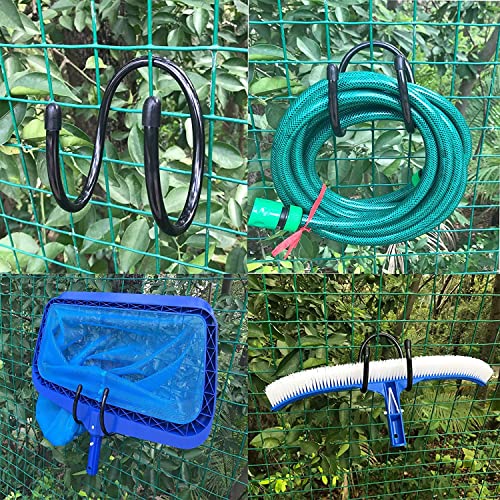 AUXPhome Wall-Mounted Black Hose Bracket Hose Hanger, Car Hose Holder, Carrier, Support for Garden Hose Hanger, Hose Holder Easily Holds 150 5/8’’ Hose - Perfect for Chain-Link Fence and Wall Mounted - Image 5