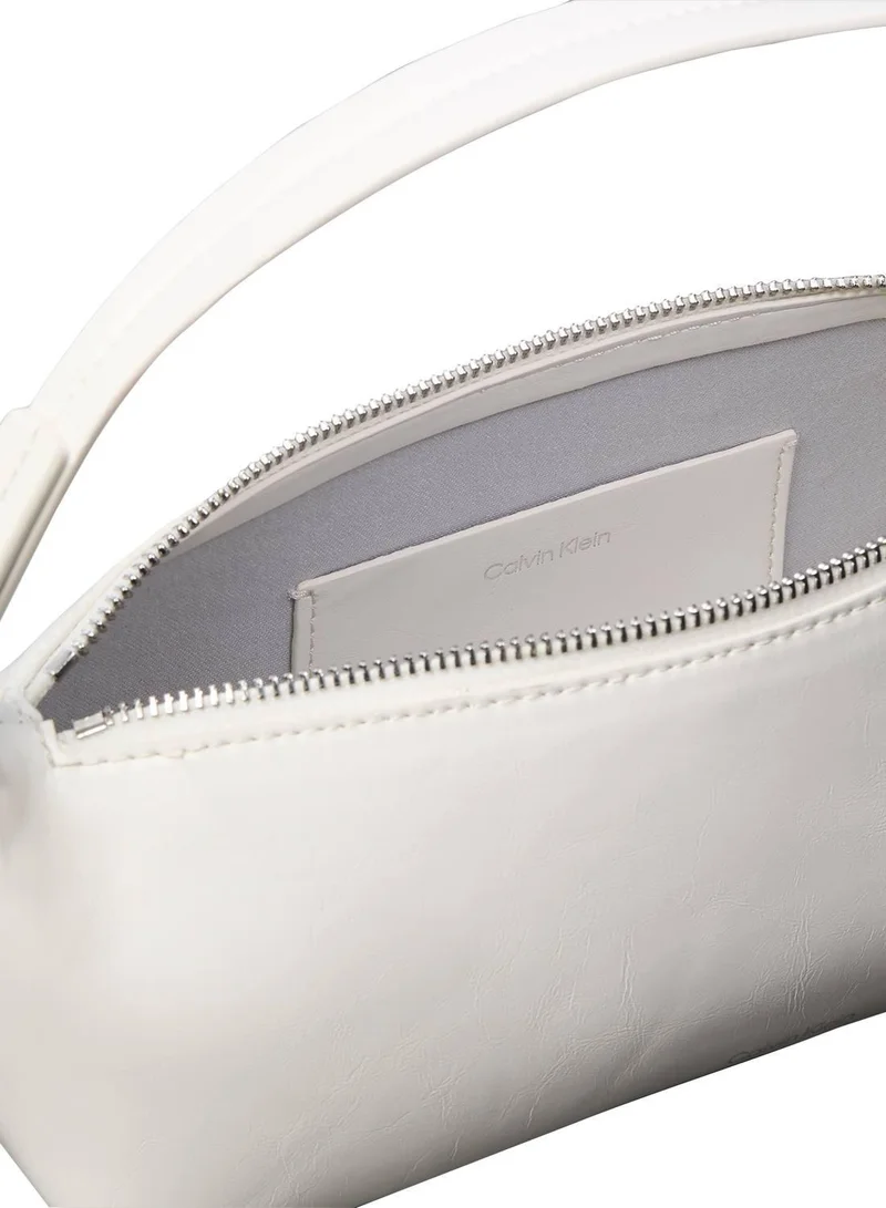 CALVIN KLEIN White Alyssum Foil Logo Convertible Bag for Women | Best Price UAE