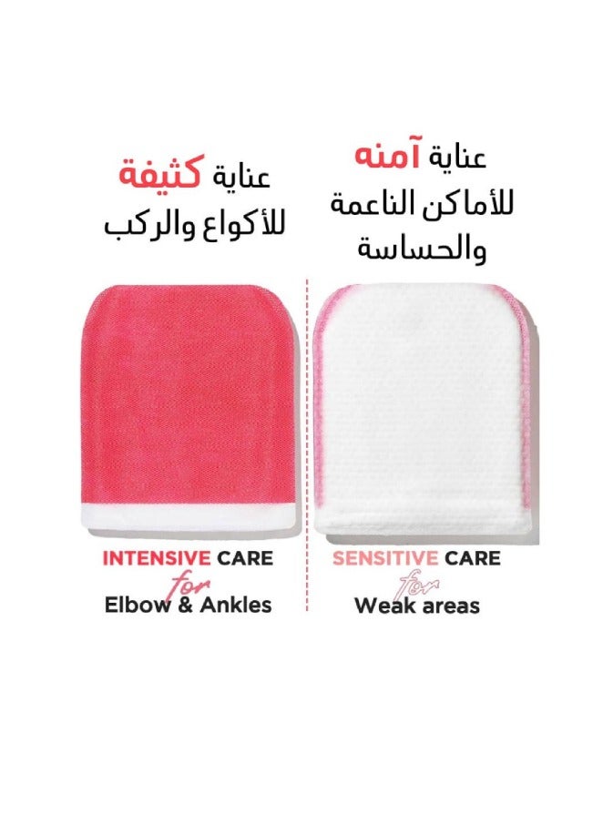 Moms Bath Recipe Body Peeling Pad Original All in One Bubble Body Wash and Scrub Gloves with Honey and Yogurt Exfoliating Mitts for Dead and Cells Skin Retexturizing Pads 8 Sheets - Image 3