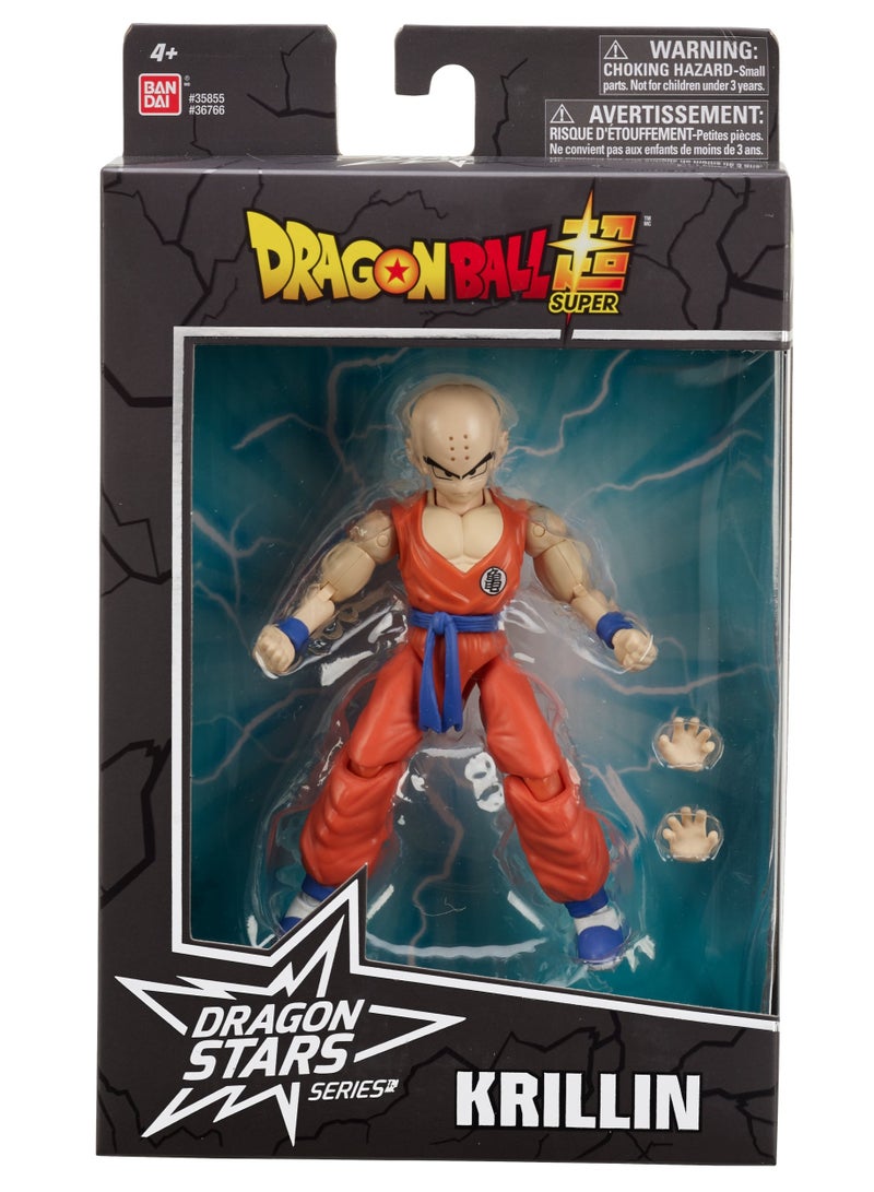 Bandai Dragon Ball Stars Krillin 6.5-Inches | Collectible Action Figure | Display Figure | Interchangeable Hands | Articulated Toy Figure | Perfect Gift for Collectors, Manga & Anime Lovers! - Image 1