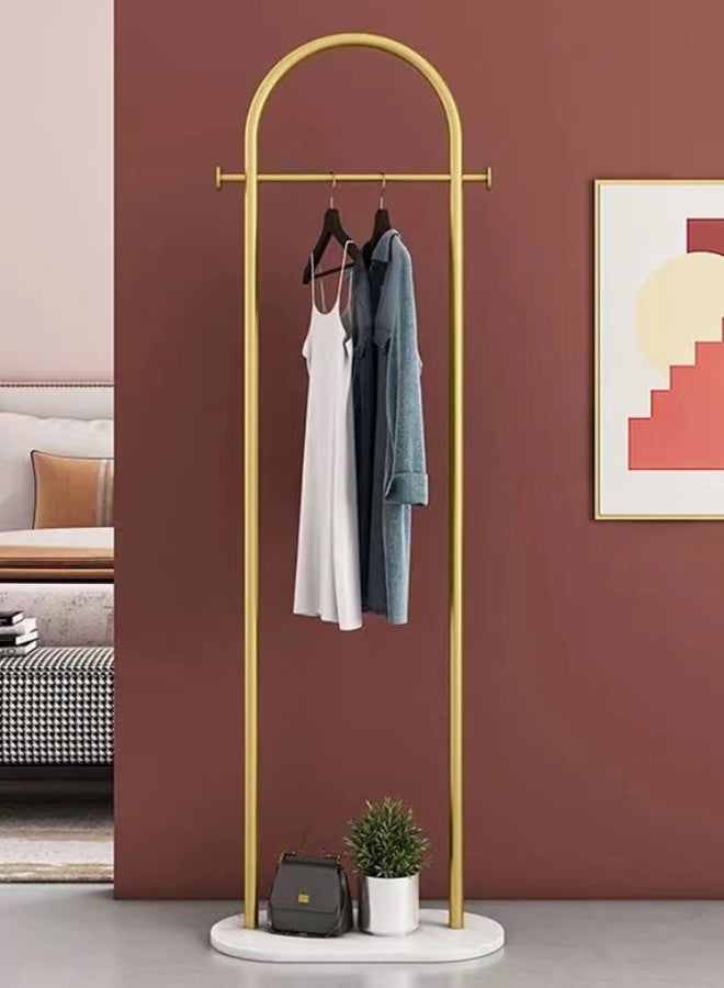 Kutis 1-Piece Metal Coat Rack Clothes Rack Hangers Freestanding Stand Garment Rack Clothes Hanger Organizer With Rock Slab Base 45x28x170 cm - Image 2