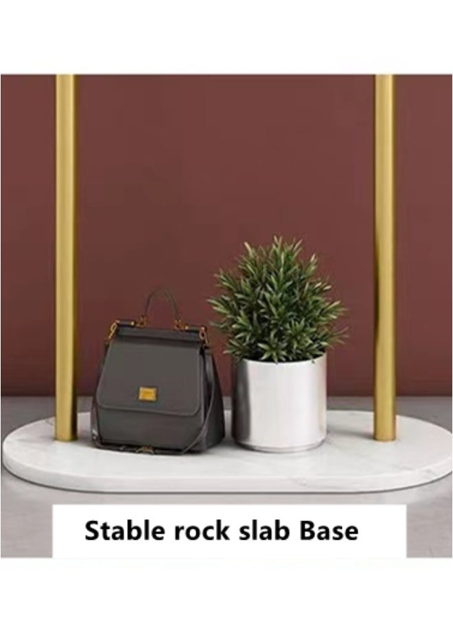 Kutis 1-Piece Metal Coat Rack Clothes Rack Hangers Freestanding Stand Garment Rack Clothes Hanger Organizer With Rock Slab Base 45x28x170 cm - Image 5