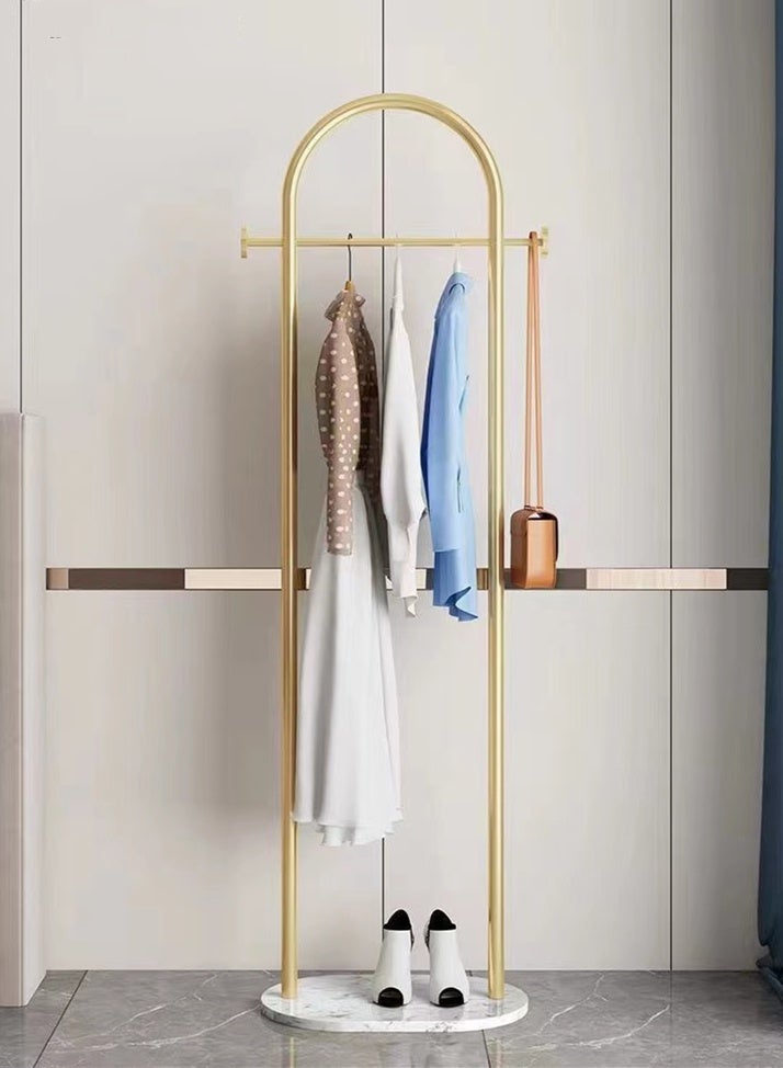 Kutis 1-Piece Metal Coat Rack Clothes Rack Hangers Freestanding Stand Garment Rack Clothes Hanger Organizer With Rock Slab Base 45x28x170 cm - Image 1