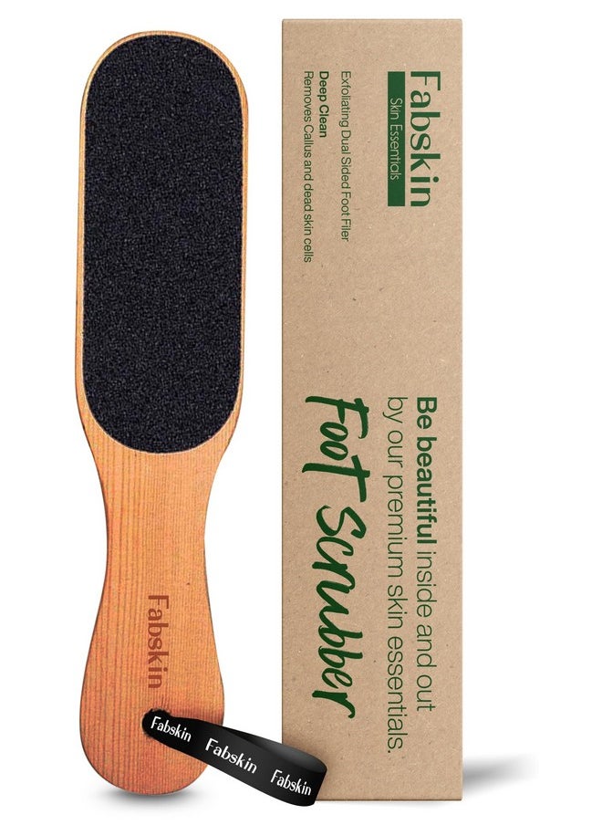 Fabskin Wooden Foot Scrubber For Dead Skin | Dual Sided Foot Filer | Callus Remover | Feet Scraper  - Image 1