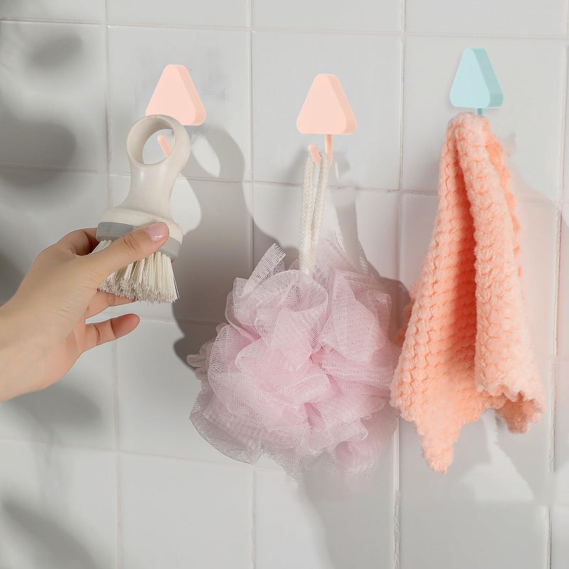 30pcs Multipurpose Adhesive Wall Hooks Heavy Duty Plastic Towel Clothes Hangers Traceless Stick On Hooks - Image 5