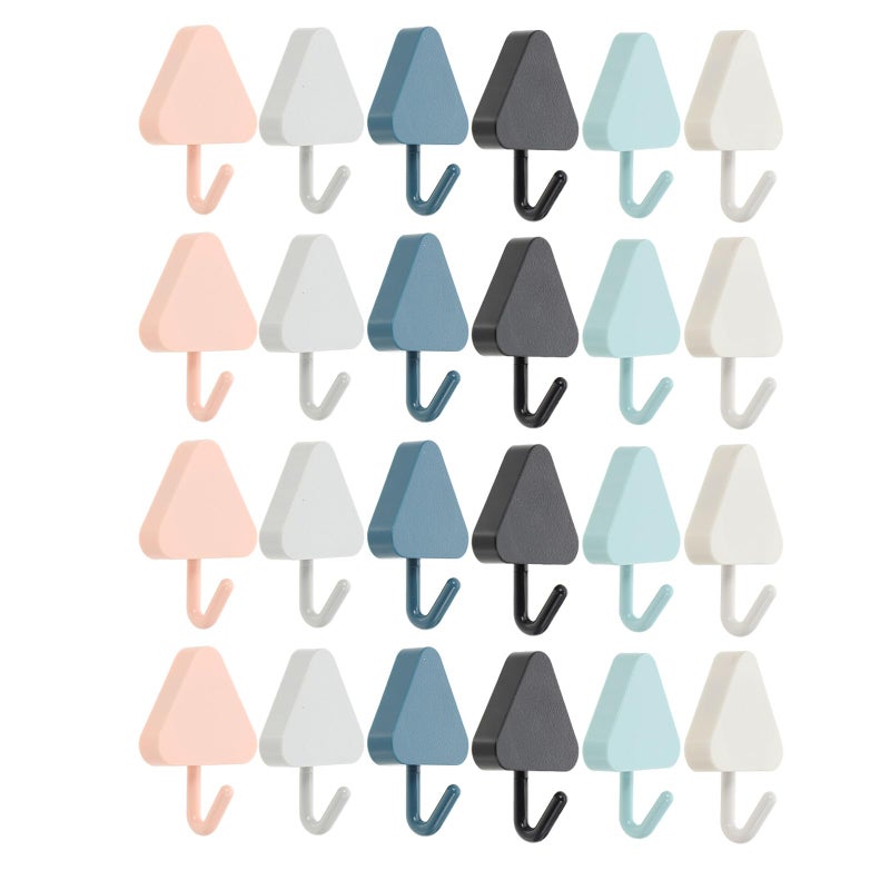 30pcs Multipurpose Adhesive Wall Hooks Heavy Duty Plastic Towel Clothes Hangers Traceless Stick On Hooks - Image 2