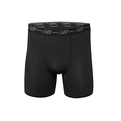New Balance Men's Performance 5" No Fly Boxer Brief, 4-Pack, Large, Black/Team Royal/Team Navy/Embers (NB3017-4) - Image 5