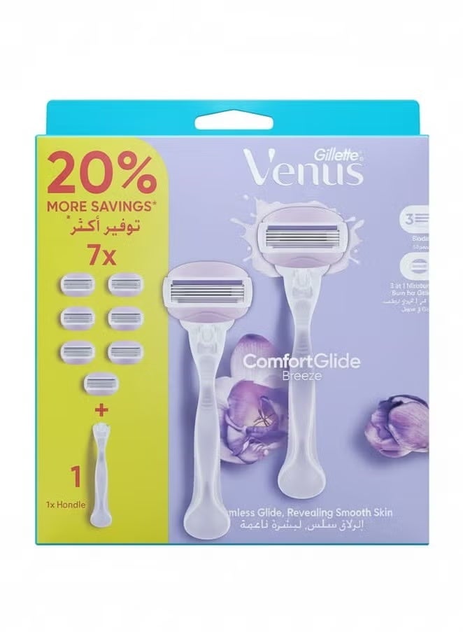 Venus Gillette Venus ComfortGlide Breeze Women's Razor Single Handle + 7 Replacement Blades - Image 2