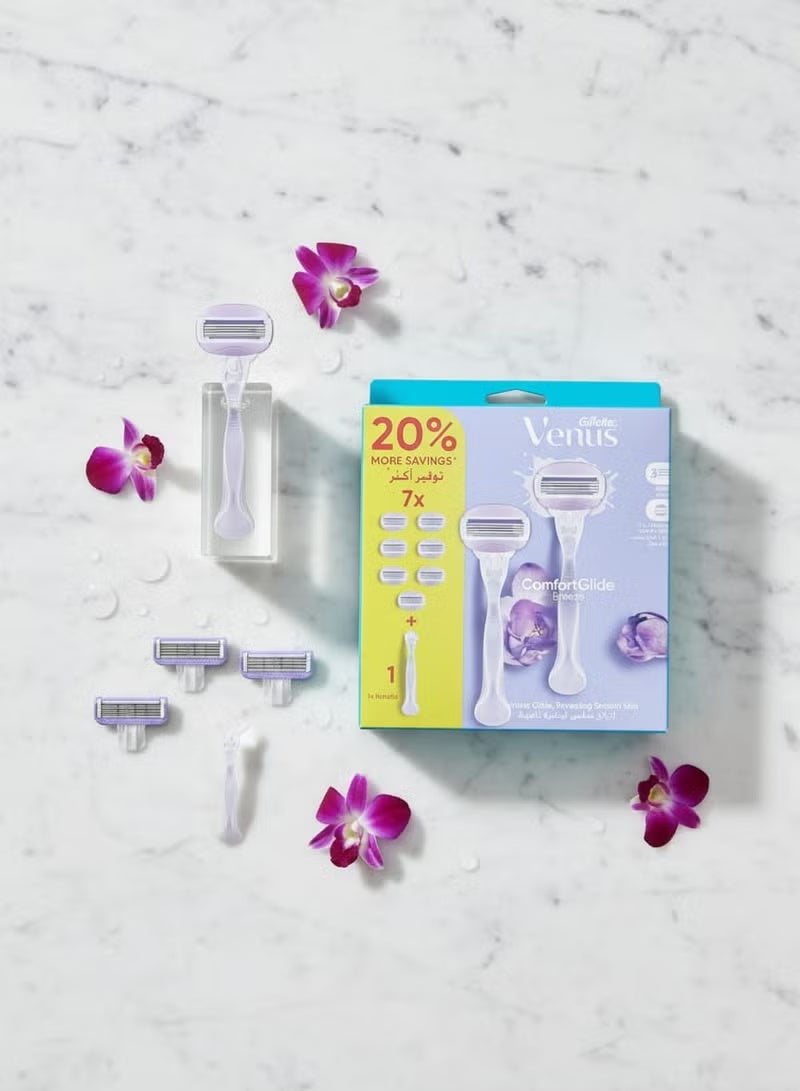 Venus Gillette Venus ComfortGlide Breeze Women's Razor Single Handle + 7 Replacement Blades - Image 4