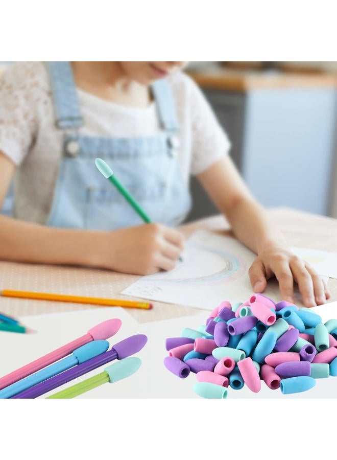 Aipker Pencil Erasers, Pencil Top Erasers, Pencil Erasers Toppers,Cap Erasers,Pencil Top Erasers for Kids,Pencil Top Erasers Bulk (80Pcs/Box) - Image 5