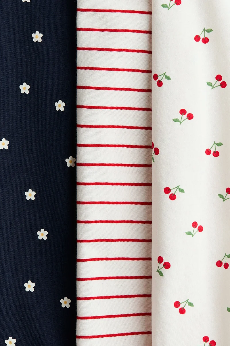 H&M 3-pack short cotton sleepsuits