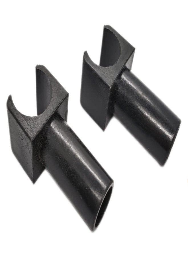 ForconMed Aluminum Wheelchair Seat Rail Guide,Aluminum Standard wheelschairs and Transport Chairs Common Parts,Replacement Parts seat Rail guide-17.6mm Diameter(1Pair,Black) - Image 1