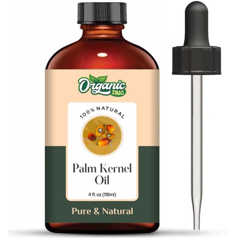 ORGANIC ZING زيت نواة النخيل العضوي إيلس غينينسيس  زيت ناقل طبيعي نقي للعناية بالبشرة والشعر  118مل399أونصة سائلة - Image 1