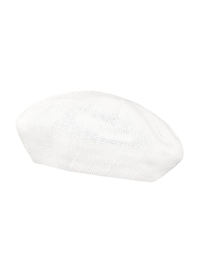 Women's Knitted Thin Summer Beret Hat - Adjustable French Style, Solid Color - Image 3