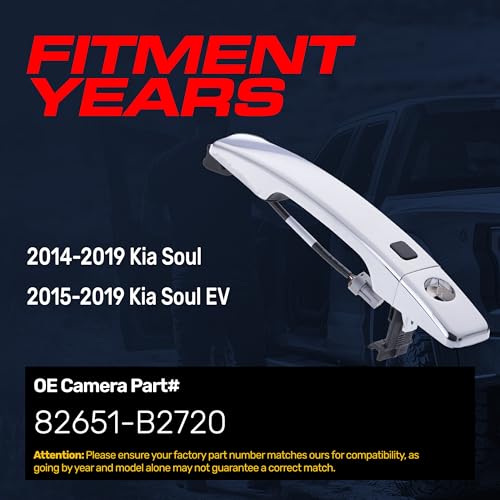 Master Tailgaters Exterior Door Handle Chrome Replacement for Kia Soul 20142019 Soul EV 20152019 OE Part 82651B2720 Front Left Driver Side wKeyhole Front RH - Image 3