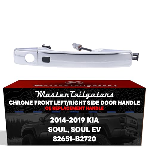 Master Tailgaters Exterior Door Handle Chrome Replacement for Kia Soul 20142019 Soul EV 20152019 OE Part 82651B2720 Front Left Driver Side wKeyhole Front RH - Image 1