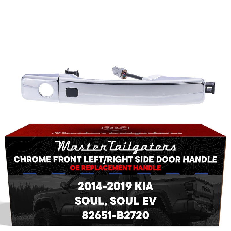 Master Tailgaters Exterior Door Handle Chrome Replacement for Kia Soul 20142019 Soul EV 20152019 OE Part 82651B2720 Front Left Driver Side wKeyhole Front RH - Image 2