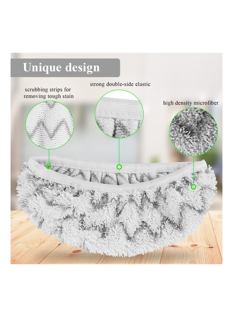 SYOSI 6PCS Reusable Microfiber Refills Compatible with Swiffer Sweeper Mops, 10 Inch Washable Swiffer Pads Flat Microfiber Mop Refills Sustainable Floor Cleaning Pads for Dry/Wet Use Household Cleaning - Image 4