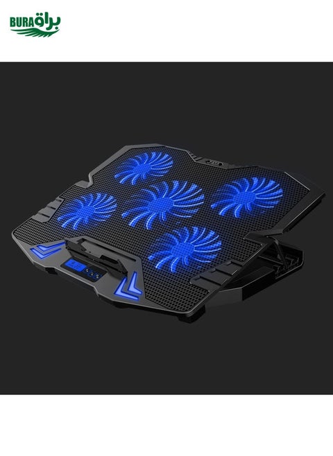 ICE COOREL K5 Laptop Radiator Computer Cooling Bracket, Colour: Touch Version (Black Blue)