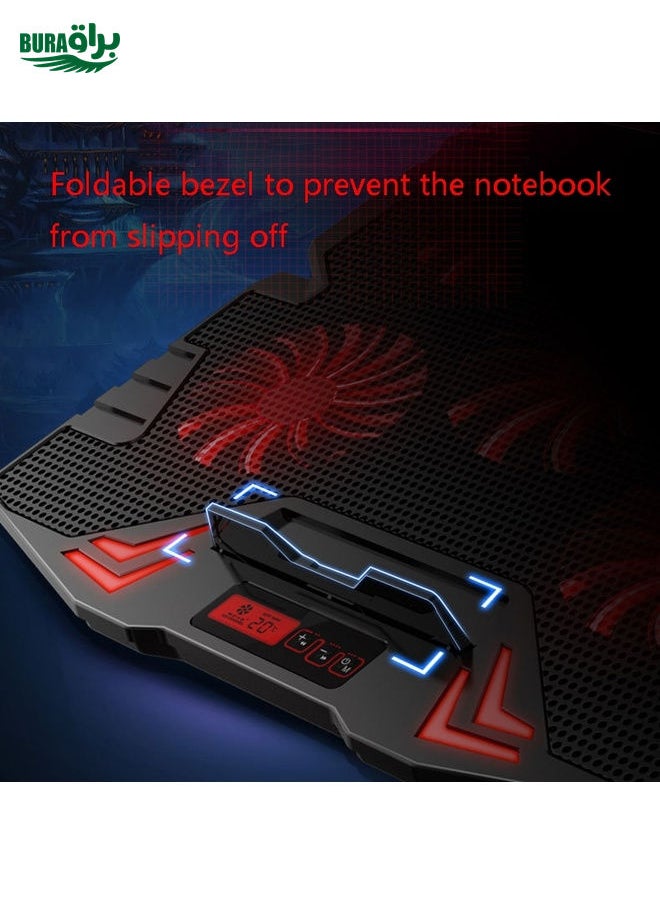 ICE COOREL K5 Laptop Radiator Computer Cooling Bracket, Colour: Touch Version (Black Blue)