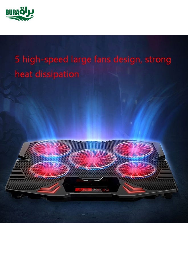 ICE COOREL K5 Laptop Radiator Computer Cooling Bracket, Colour: Touch Version (Black Blue)